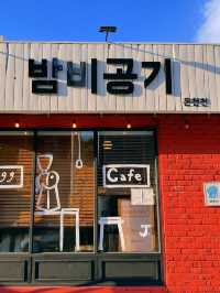 귀여운 도넛과 오락기가 있는 카페 밤비공기 