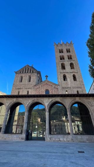 Charming town by the Pyrenees mountains