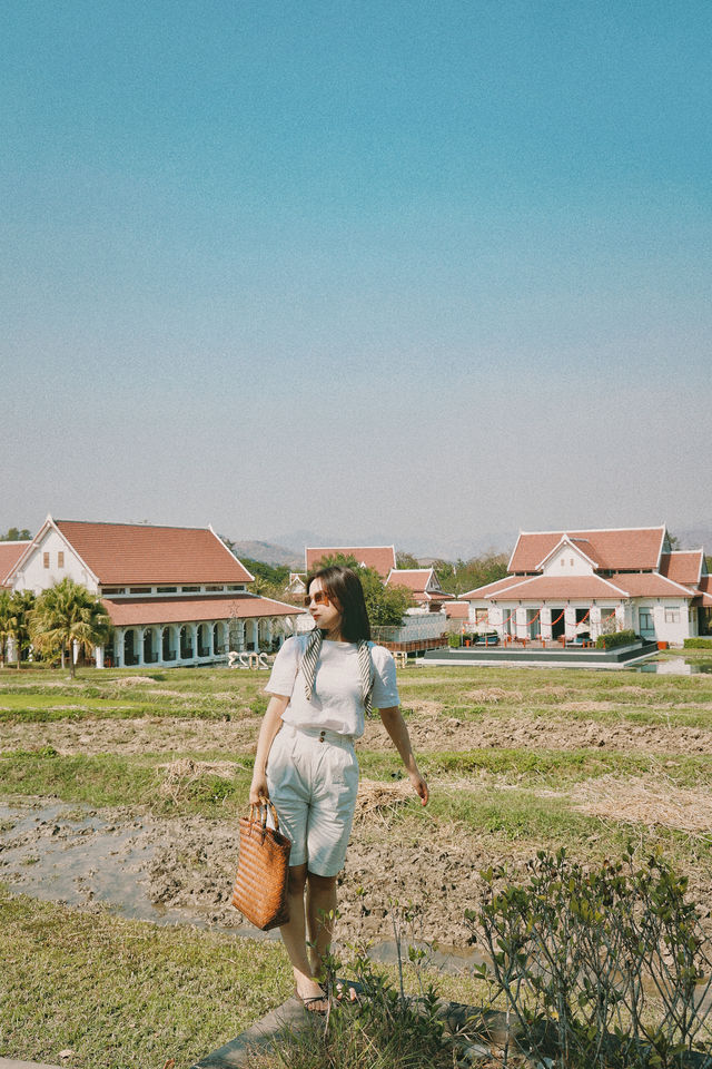 Stayed in a French colonial-style mansion in Laos.