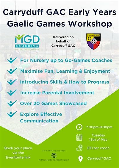 Early Years Gaelic Games Workshop | Carryduff GAC