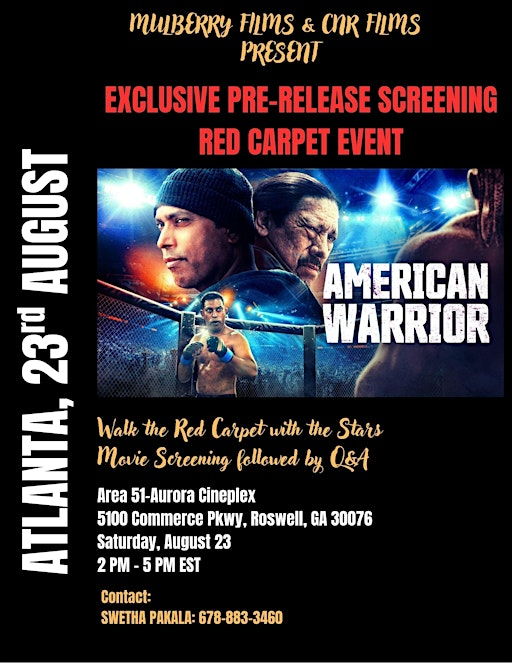 AMERICAN WARRIOR : VIP SCREENING in ATLANTA - AUG 23, 2025 | Area 51 - Aurora Cineplex and The Fringe Miniature Golf