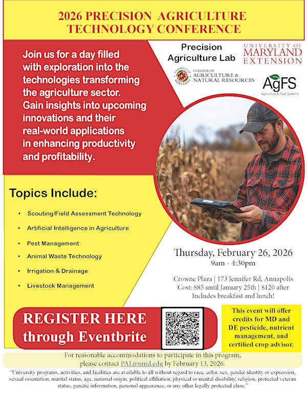 Precision Agriculture Technology Conference | Crowne Plaza Annapolis by IHG