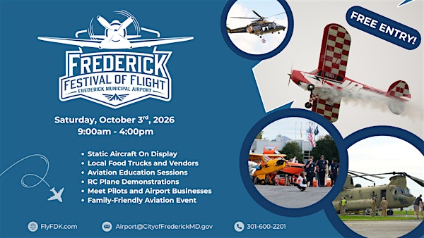2026 Frederick Festival of Flight | Frederick Municipal Airport (FDK)