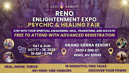 SoulSearch Reno Enlightenment Expo Psychic & Healing Fair | Grand Sierra Resort and Casino