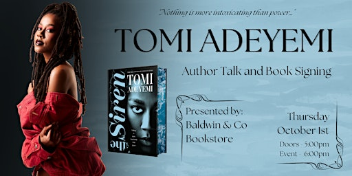 An Intoxicating Evening with Tomi Adeyemi | 1030 Elysian Fields Ave