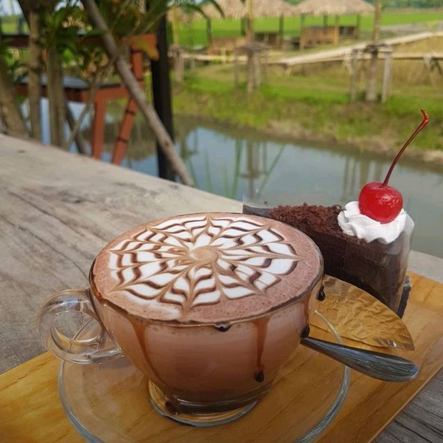 🌾🍃คาเฟ่&ร้านอาหารบรรยากาศดีวิวทุ่งนา #นครปฐม 