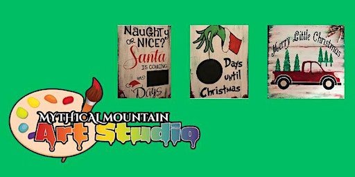Mythical Mountain Art Studio Workshop - Holiday Board Painting | Mythical Mountain Jacksonville