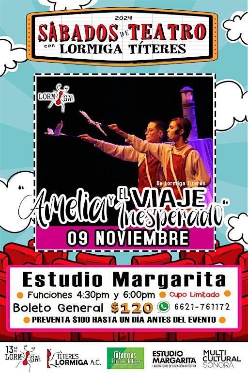 1Amelia y el Viaje Inesperado en Sábados de Teatro de Lormiga Títeres | Estudio Margarita