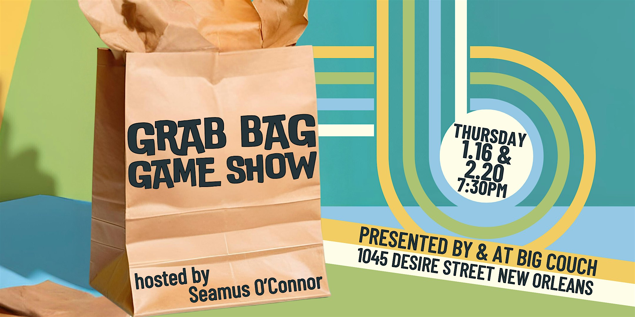 Grab Bag Game Show featuring New Orleans Improvisers & Creatives | Big Couch New Orleans