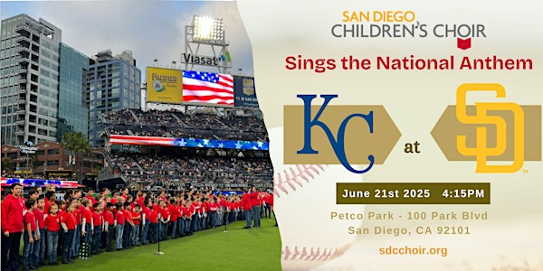 SDCC National Anthem @ San Diego Padres vs Kansas City Royals | Petco Park