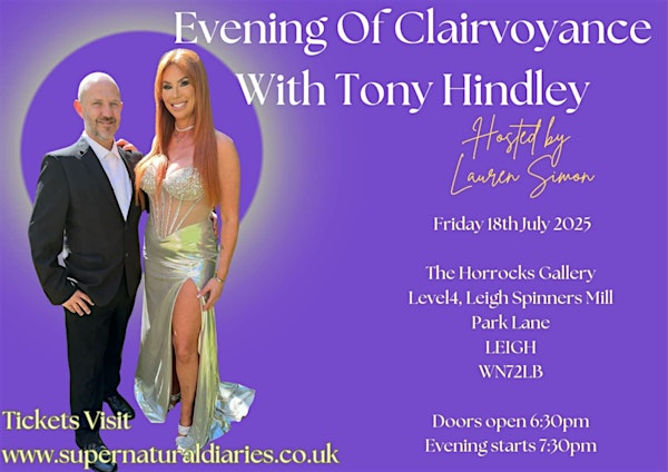 Psychic Night With Tony Hindley | The Horrock’s Gallery