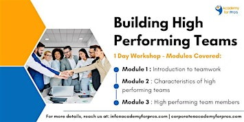 Building High Performing Teams1 Day Training in Baton Rouge, LA | For venue details reach us at info@academyforpros.com