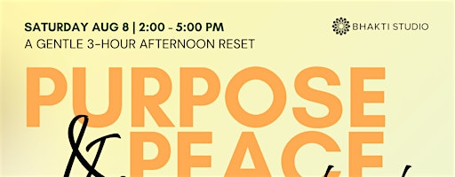 Peace & Purpose Mini Retreat | with Monk & Author Vraj Bihari | Bhakti Studio
