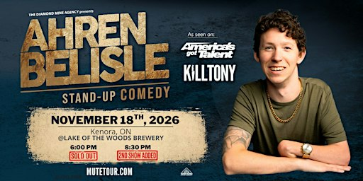 Ahren Belisle Live In Kenora ON - 2nd Show Added | Lake Of The Woods Brewery