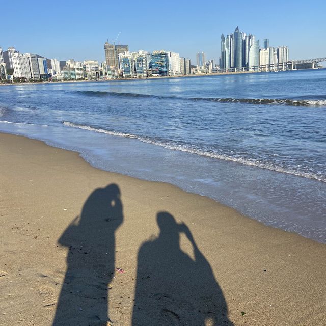 부산 겨울 바다 분위기, 광안리 해수욕장 