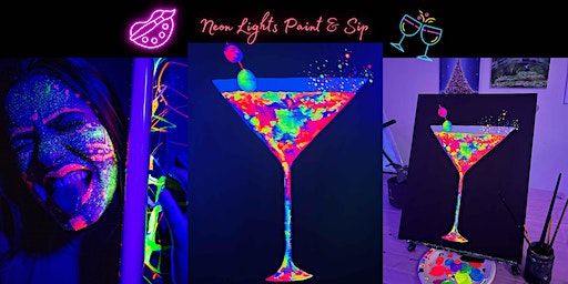 Neon Paints & UV Lights Cocktail Paint & Sip | Paintelaide - Adelaide's Paint and Sip Studio