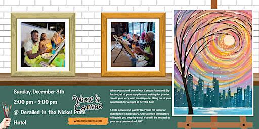 Fishers Paint on Canvas Class – Snowstorm | Derailed at Hotel Nickel Plate