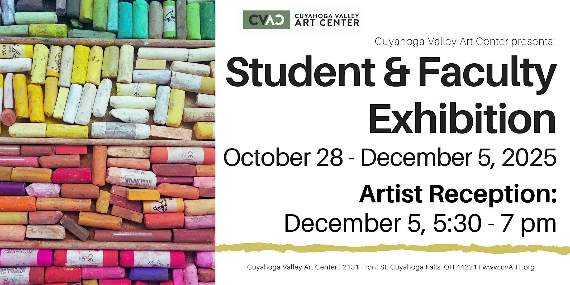 Artist Reception: Student & Faculty Exhibition | Cuyahoga Valley Art Center Inc
