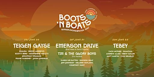 Boots N Boats Singer/ Songwriter Fest | Turtle Bay Marina, Woodsdale Road, Lake Country, BC, Canada