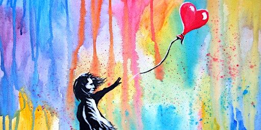 Paint Valentine Balloon Girl Street Art! | Rose Villa Tavern, Birmingham