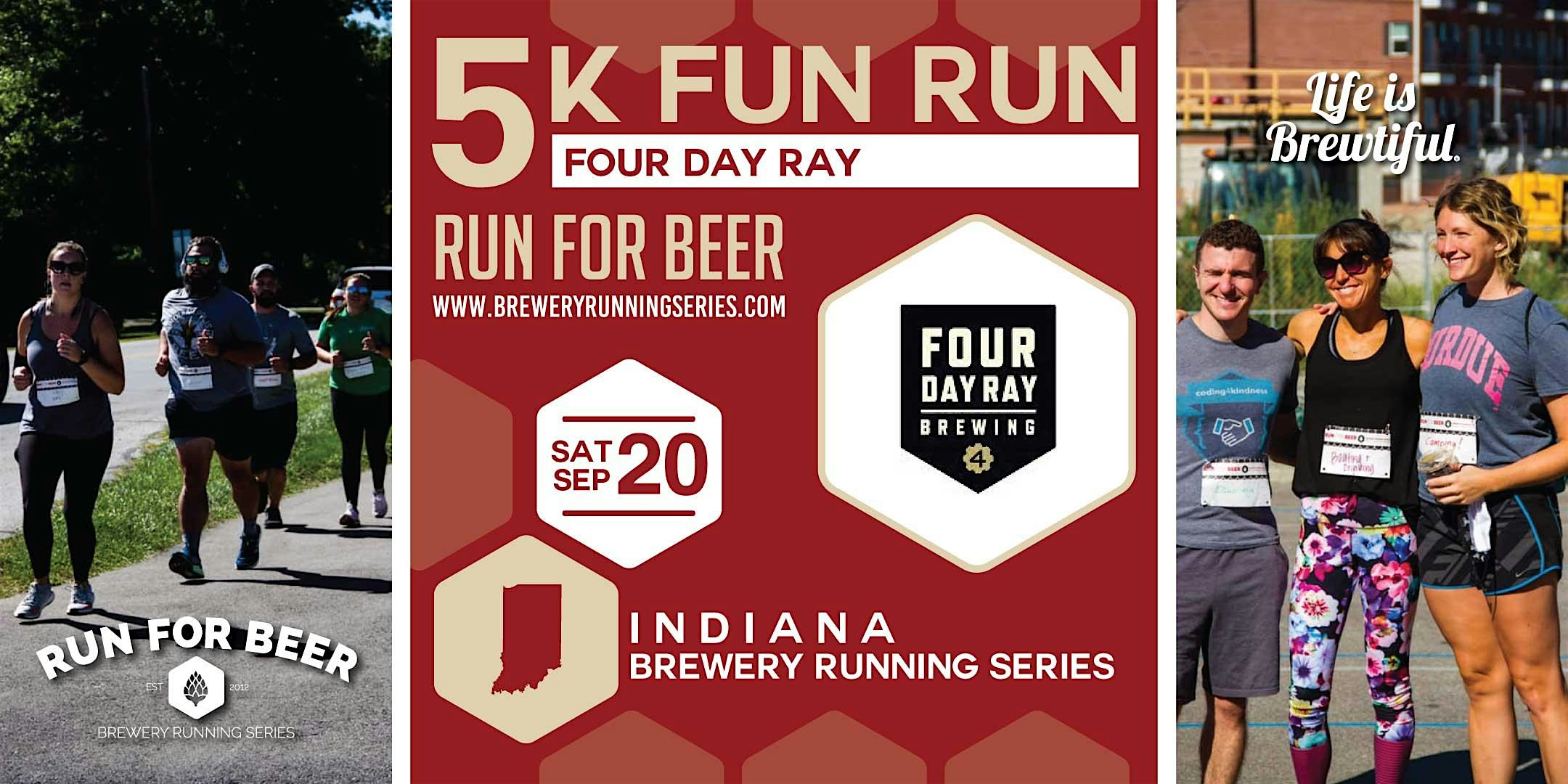 5k Beer Run x Four Day Ray Brewing Co | 2025 Indiana Brewery Running Series | Four Day Ray Brewing