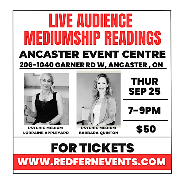 Live Audience Mediumship Readings, Hamilton Ontario | Ancaster Event Centre