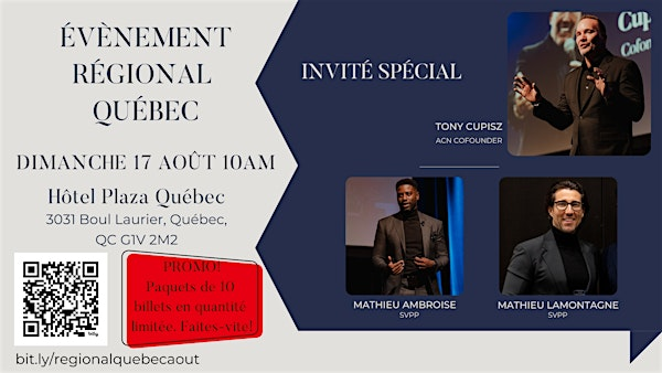 Événement Régional de Québec | Hôtel Plaza Québec