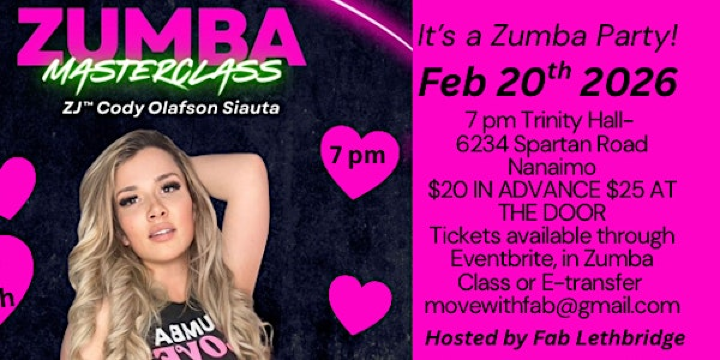 Zumba Masterclass with ZJ Cody | 6234 Spartan Rd