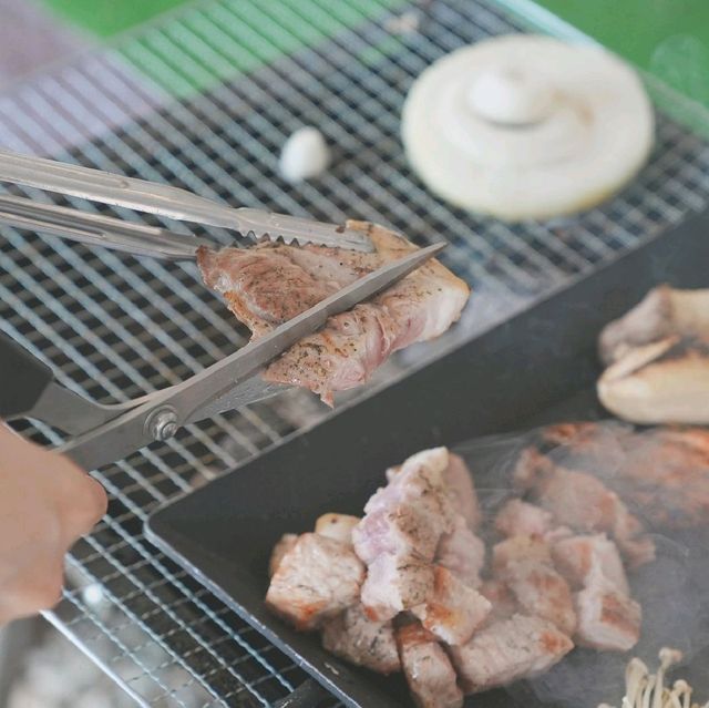 수영장이 있는 공주 캠핑장 * 세종근교맛집 르부아가든에서 바베큐 즐기기