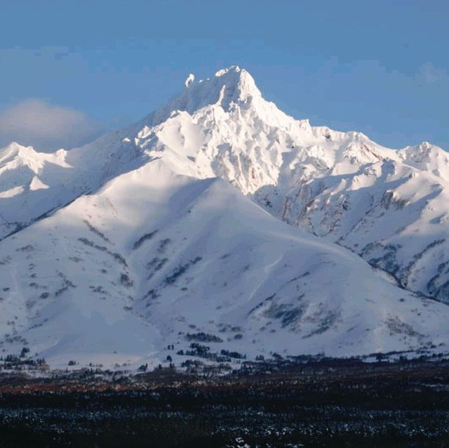 雪化粧した利尻山