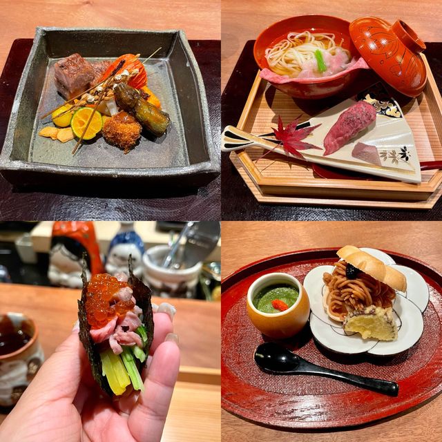 ☺️滿足晒視覺嗅覺味覺既和牛懷石料理🤤