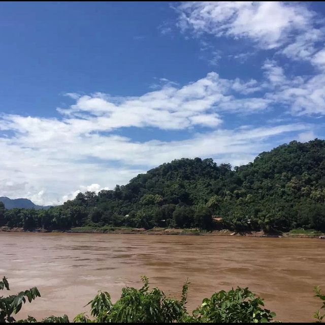 Breakfast by the Mekong River. 