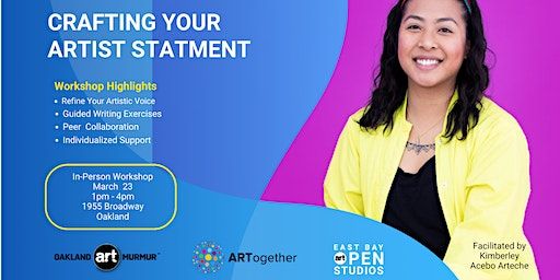 Crafting Your Artist Statement - An In-Person Workshop for Artists | 1955 Broadway