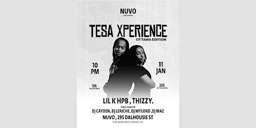 TESA XPERIENCE OTTAWA EDITION @ NUVO UPSCALE NIGHTCLUB VIP EXPERIENCE | NUVO Lounge 295