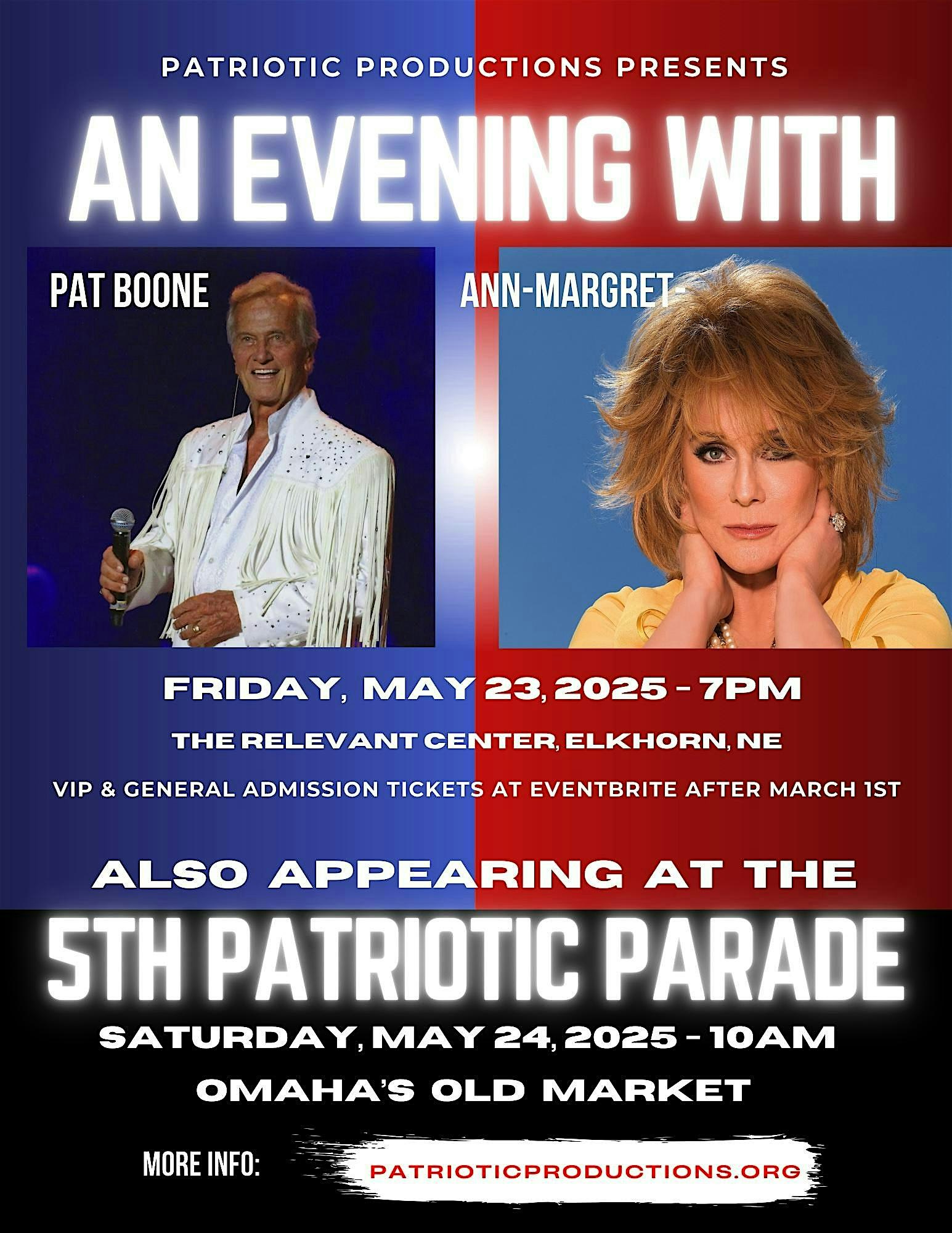 Pat Boone With Ann-Margret!  You Won't Want to Miss this Memorable Evening. | The Relevant Center