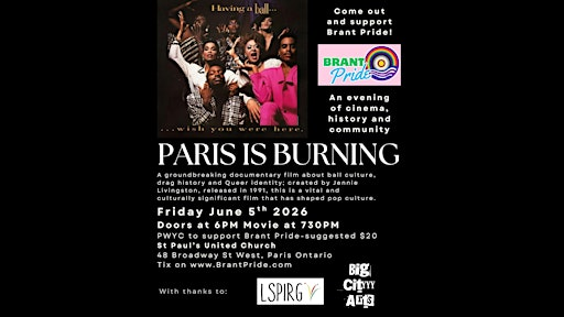 Paris Is Burning FUNDRAISER for Brant Pride | St. Paul's United Church