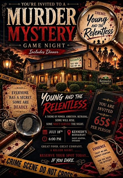Murder Mystery Game Night | Kennedy's Restaurant & Catering
