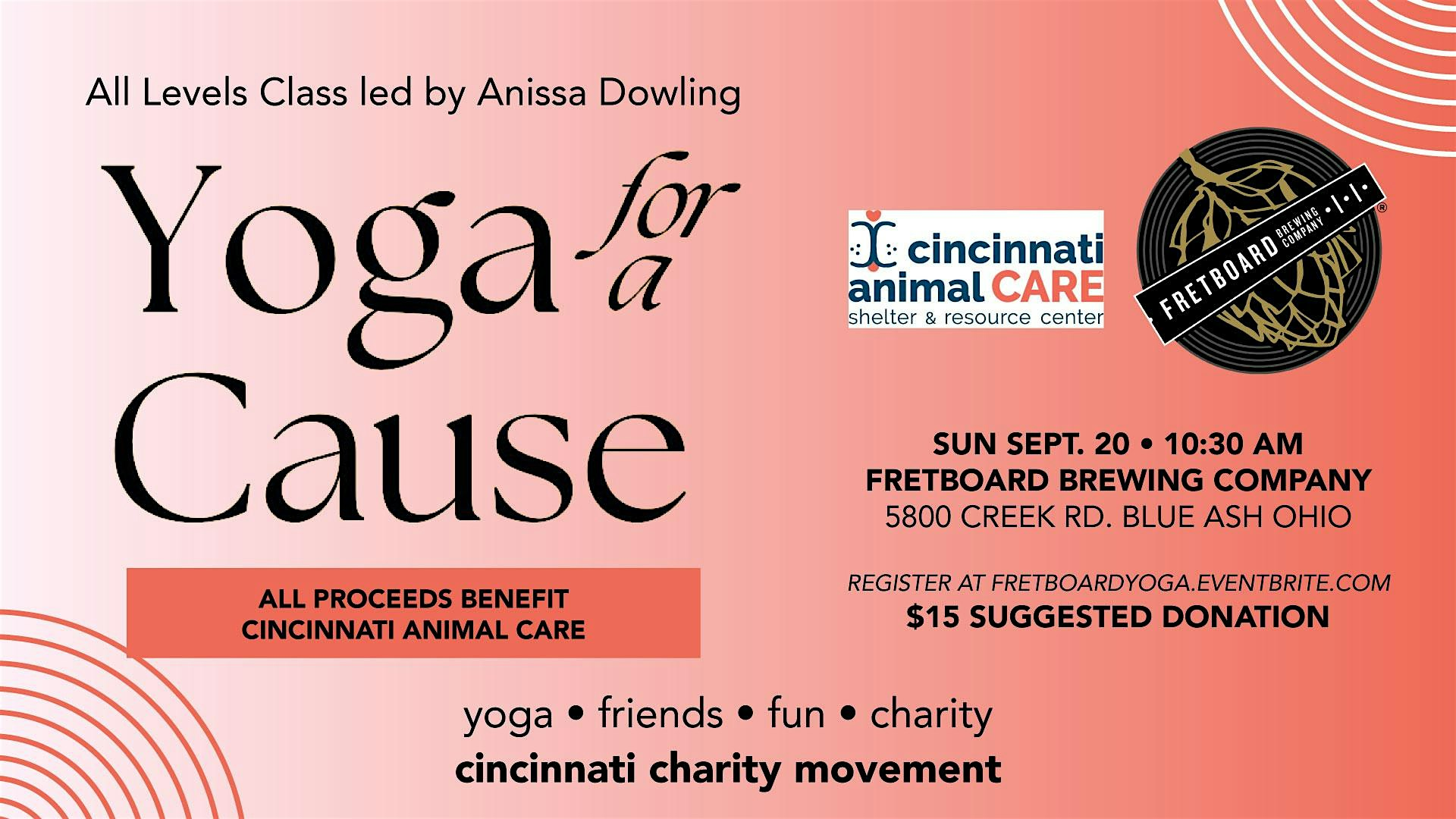 Yoga for a Cause - benefitting Cincinnati Animal CARE | Fretboard Brewing Company