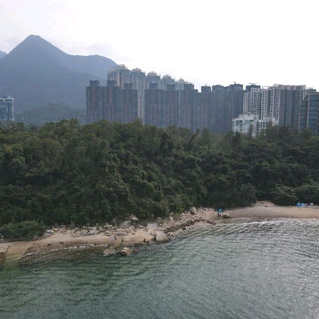 航拍船灣淡水湖