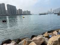 荃灣海旁 假日休憩