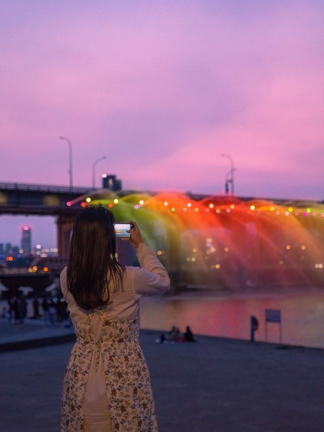 평일에 일 끝나고 가기 좋은 반포 한강공원 무지개분수 🌈💧