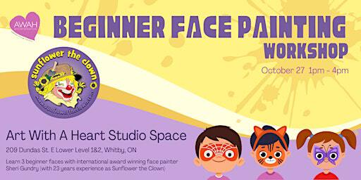 Beginner Facepainting Workshop with International Award Winning Painter | 209 Dundas St E, Lower Level 1&2