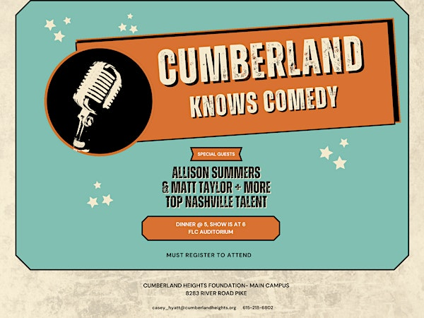 Stand Up Comedy Night @ Cumberland Heights (Dinner Included) | 8283 River Rd Pike