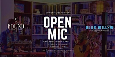 Singer-Songwriter Open Mic | Found Books & Shop