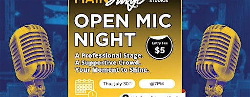 Main Stage Open Mic - July 30th | Main Stage Rehearsal Studios Hamilton