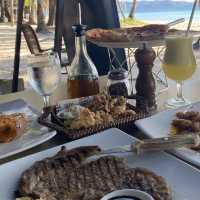 Eating with the view of the beach! 