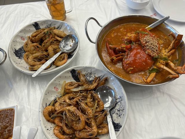 Seafood market in a restaurant 