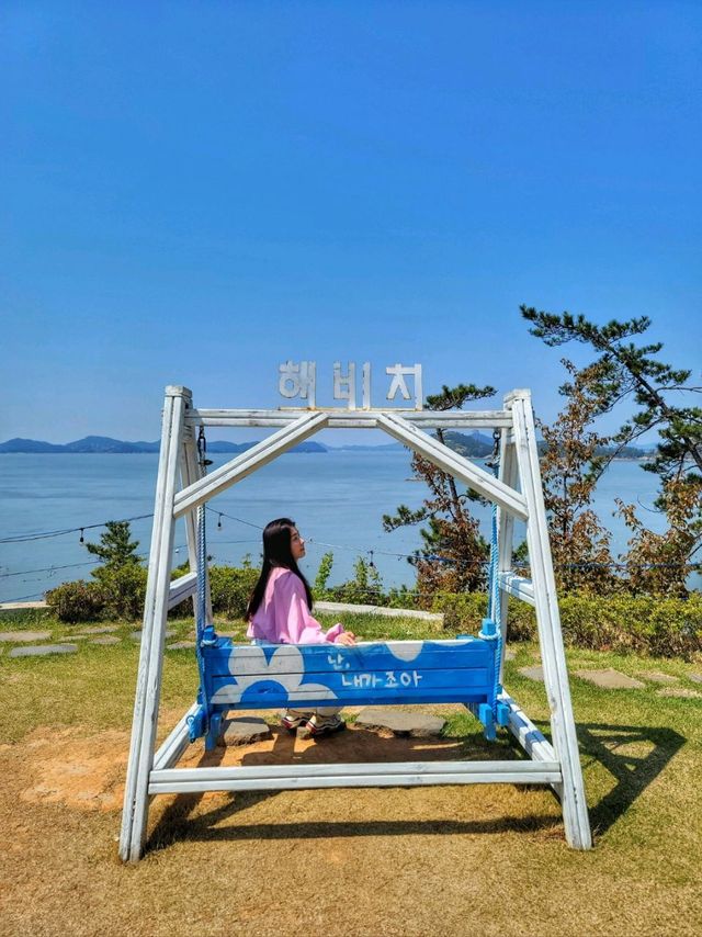 진도의 아름다운 세방낙조 오션뷰 카페 해비치