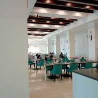 breakfast with perak river view..
