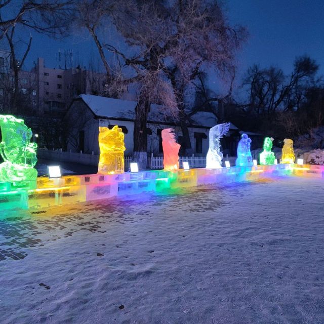 Ice sculptures at Zhongshan Park, Harbin